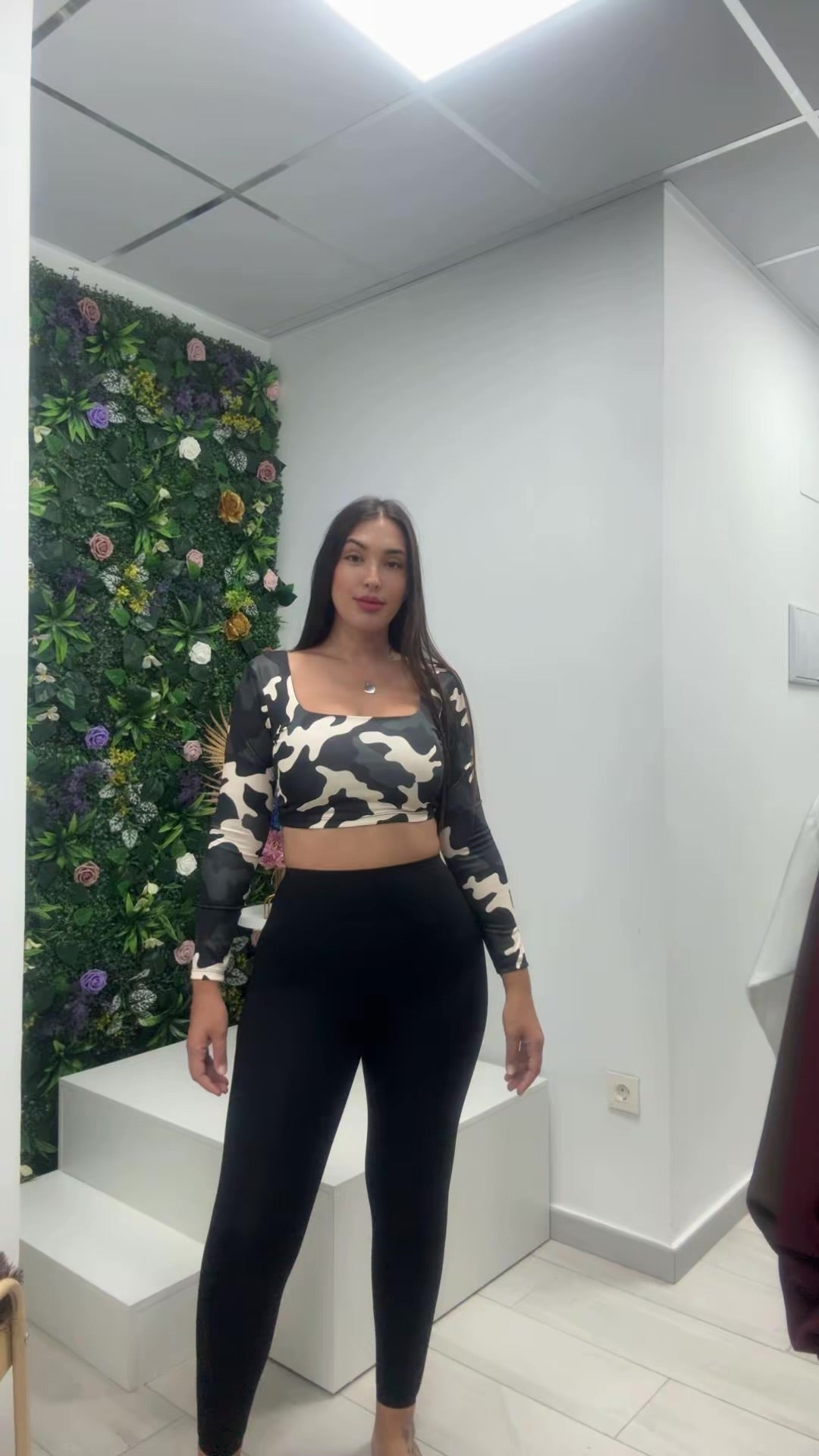 CONJUNTO LEGGIN Y TOP MILITAR
